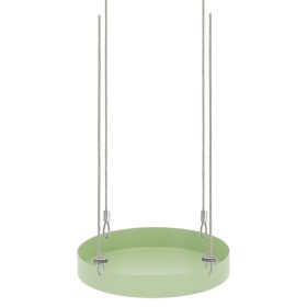   Függő dekoratív fém tálca, mentazöld, 14 cm átmérőjű