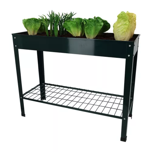 Fém magaságyás, zöld, 100 cm ,csomag, 2 db