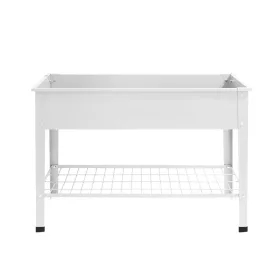 Fém magaságyás, fehér, 100 cm ,csomag, 2 db