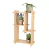 Beltéri falra szerelhető bambusz polc, 35 x 15 x 55 cm, csomag,  4 db
