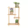 Beltéri falra szerelhető bambusz polc, 35 x 15 x 55 cm, csomag,  4 db