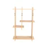 Beltéri falra szerelhető bambusz polc, 35 x 15 x 55 cm, csomag,  4 db