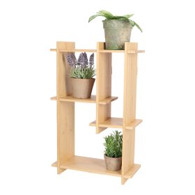 Beltéri falra szerelhető bambusz polc, 35 x 15 x 55 cm