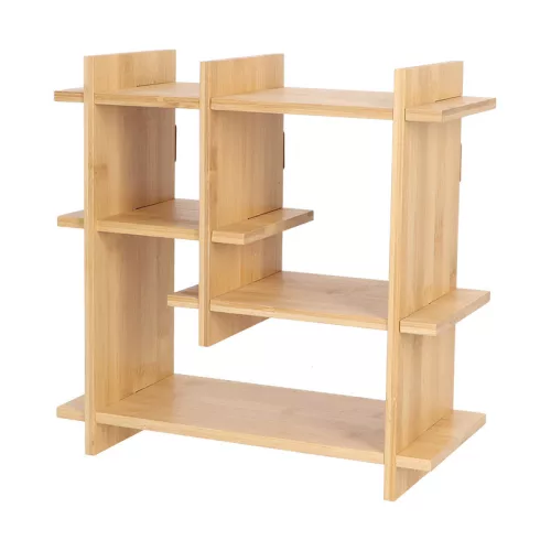 Beltéri falra szerelhető bambusz  polc, 35 x 15 x 35 cm, csomag,  4 db