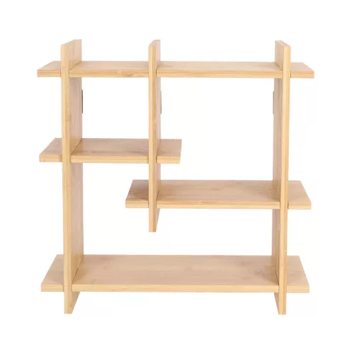 Beltéri falra szerelhető bambusz  polc, 35 x 15 x 35 cm, csomag,  4 db