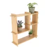 Beltéri falra szerelhető bambusz polc, 55 x 15 x 55 cm, csomag,  2 db