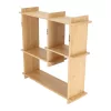 Beltéri falra szerelhető bambusz polc, 55 x 15 x 55 cm, csomag,  2 db
