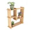 Beltéri falra szerelhető bambusz polc, 55 x 15 x 55 cm, csomag,  2 db