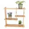 Beltéri falra szerelhető bambusz polc, 55 x 15 x 55 cm, csomag,  2 db