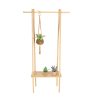 Beltéri bambusz virágtartó állvány, 82 x 28 x 155 cm, csomag,  2 db