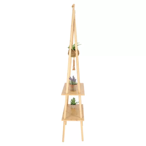 Beltéri  bambusz dekorációs állvány, 82 x 28 x 173 cm, csomag,  2 db