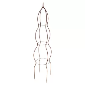   Növény kitámasztó állvány, liliom díszítéssel, 48 x 173 cm, csomag, 6 db