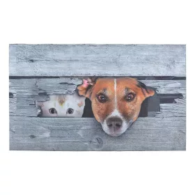   Cicás és kutyás filc lábtörlő, 75 x 45 cm, csomag, 6 db