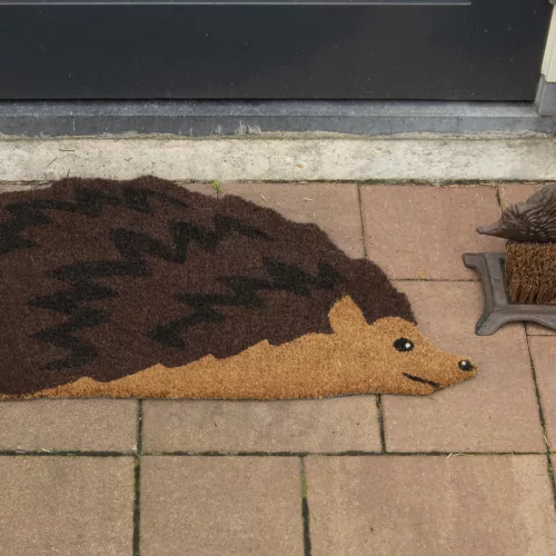 Kókuszrost lábtörlő, süni formájú, 75 x 40 cm, csomag, 6 db