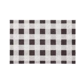   Fekete-fehér kockás lábtörlő alátét, 90x60 cm, csomag, 6 db