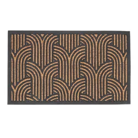   Art deco mintás gumi és kókuszrost lábtörlő, 75 x 45 cm