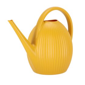   Műanyag bordázott locsolókanna, 9,6 literes, sárga, csomag, 6 db