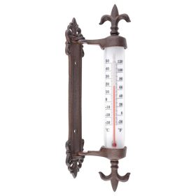 Falra rögzíthető öntöttvas hőmérő, 30 cm