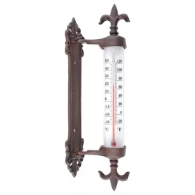   Falra rögzíthető öntöttvas hőmérő, 30 cm, csomag, 6 db