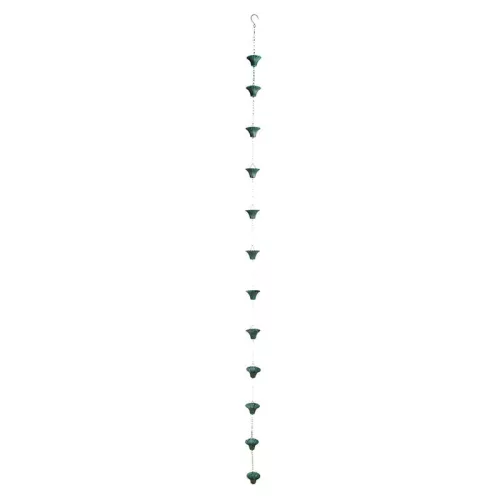 Ereszcsatorna vízvezető lánc, zöld, 259 cm, csomag, 6 db