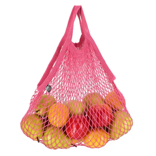 Retró bevásárlótáska pink színben, csomag, 36 db