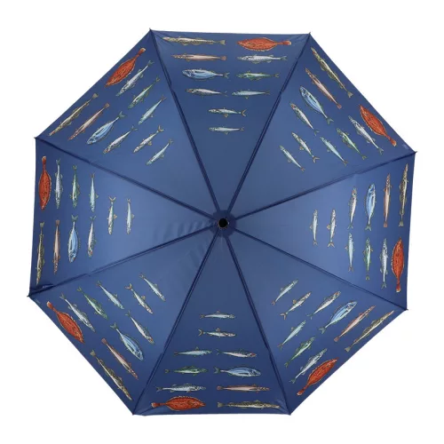 Halas esernyő, sötétkék, 120 cm átmérőjű, csomag,  12 db