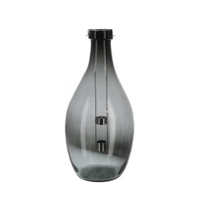   Lámpás újrahasznosított üvegből, kivehető gyertyatartóval, C, 38 cm