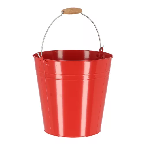 Cink kerti vödör, fa fogóval, 10,75 literes, csomag, 8 db