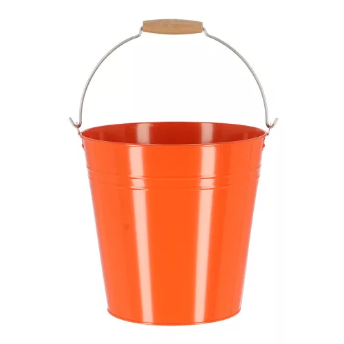 Cink kerti vödör, fa fogóval, 10,75 literes, csomag, 8 db