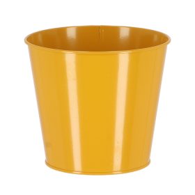 Cink virágcserép, 16 cm átmérőjű, sárga