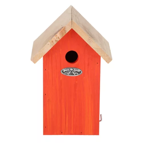 Fa madárház cinegéknek, 17 x 25,5 cm, narancssárga