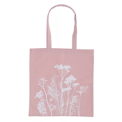 Mezei virág mintás bevásárlós táska, pink