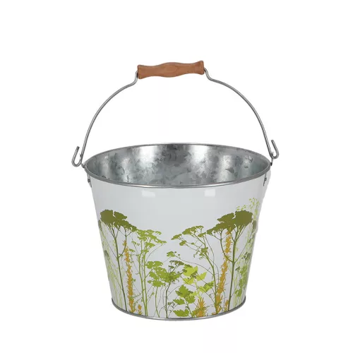 Mezei virág mintás cink vödör, 5 literes, csomag, 12 db