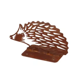   Rusztikus lézervágott süni sziluett, kültéri és beltéri dekorációs kiegészítő, 19 x 10 cm, csomag, 12 db