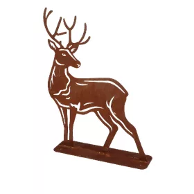   Rusztikus lézervágott szarvas sziluett, kültéri és beltéri dekorációs kiegészítő, 39 x 50 cm, csomag, 12 db