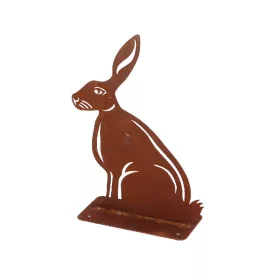   Rusztikus lézervágott nyuszi sziluett, kültéri és beltéri dekorációs kiegészítő, 19 x 27 cm, csomag, 12 db