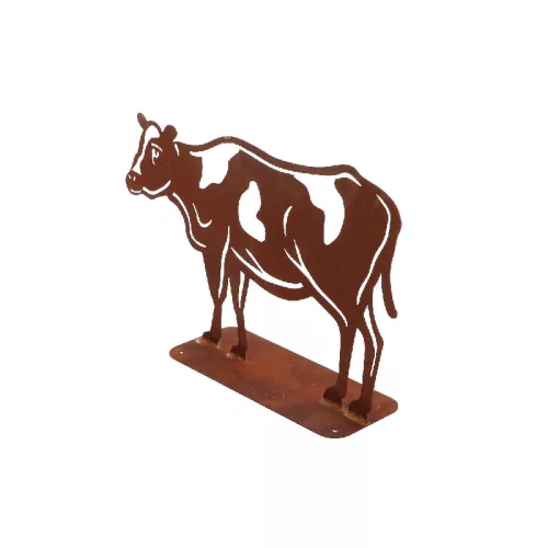 Rusztikus lézervágott boci sziluett, kültéri és beltéri dekorációs kiegészítő, 40 x 23 cm, csomag, 12 db