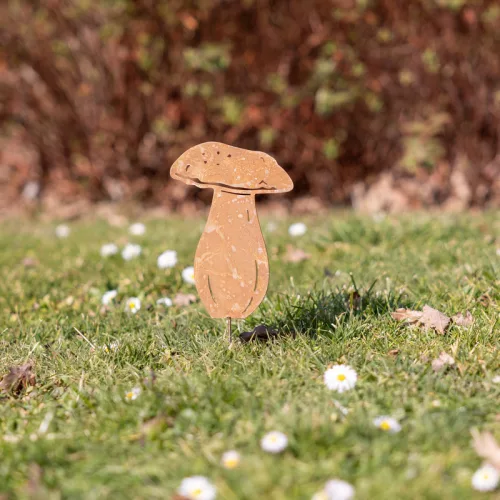 Vargánya gombás lézervágott leszúrható kerti dekoráció, 27 cm