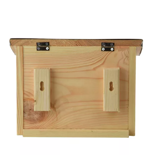 Dupla bejáratú mókus etető, cink tetővel, 25 cm