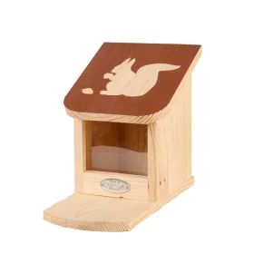   Mókus etető barna színű tetővel, mókus mintával, 15 x 26 cm, csomag, 8 db